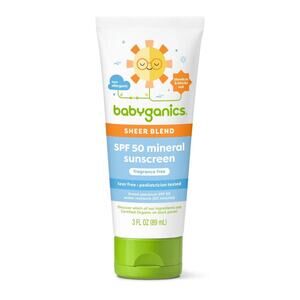 Babyganics Organic Sheer Zinc SPF 50 Mineral Sunscreen Baby/Kids Fragrance Free